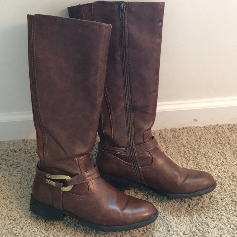 Tall Brown Riding Boots Sz 6.5